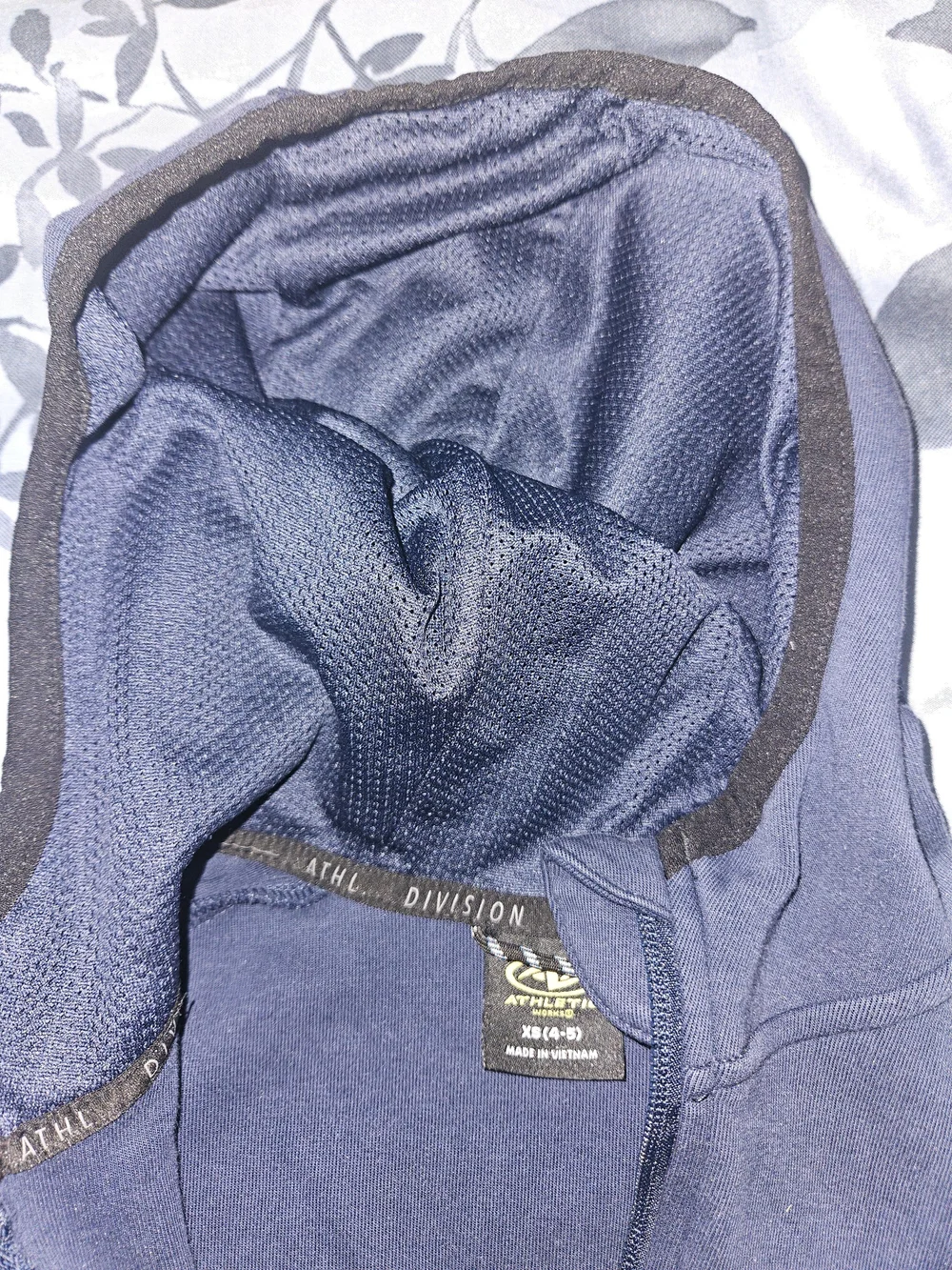 Kids Navy Zip-Up Hoodie Jacket with Pocket Zippers Size XS(4-5)